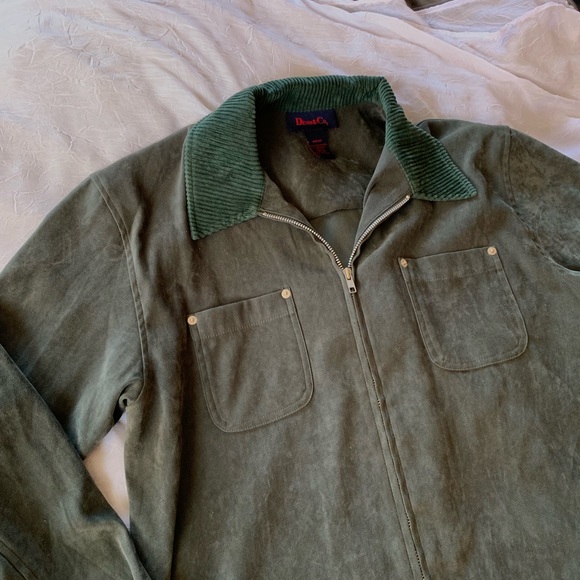 Velvet jacket, zip, long sleeve, green - Picture 10 of 10